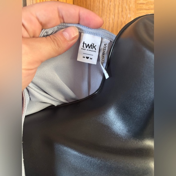 #35 Twik Ballon sleeve blue Dress 28” PTP 14-18” waist - Picture 5 of 6